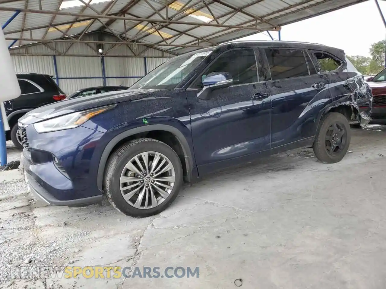 1 Photograph of a damaged car 5TDFZRBH9MS063544 TOYOTA HIGHLANDER 2021