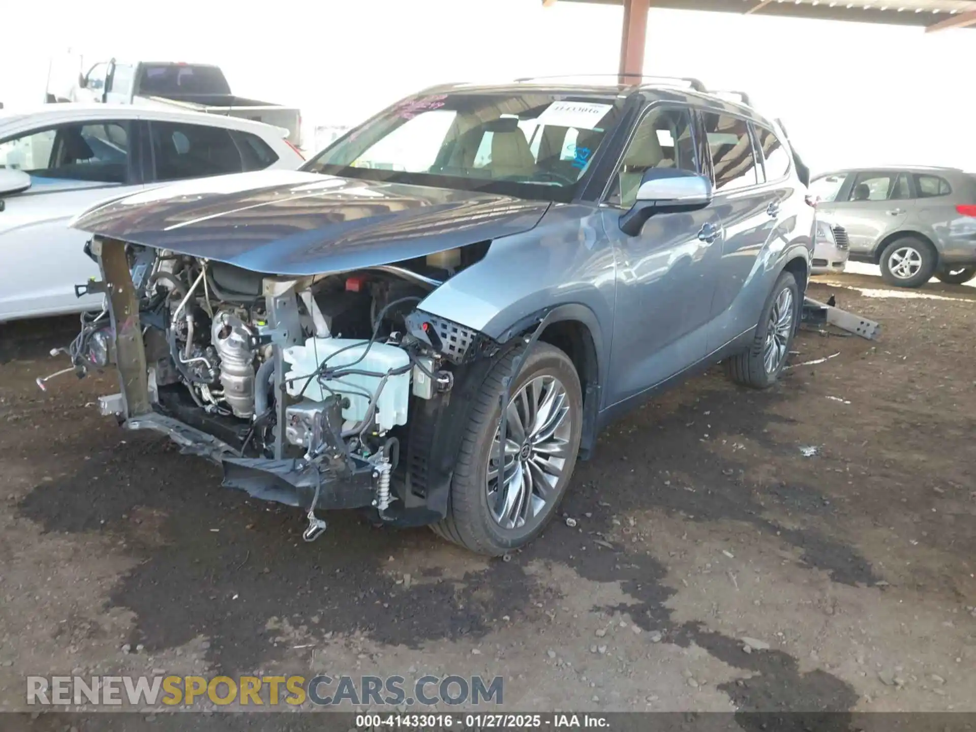 2 fotografías del automóvil dañado 5TDFZRBH9MS064080 TOYOTA HIGHLANDER 2021