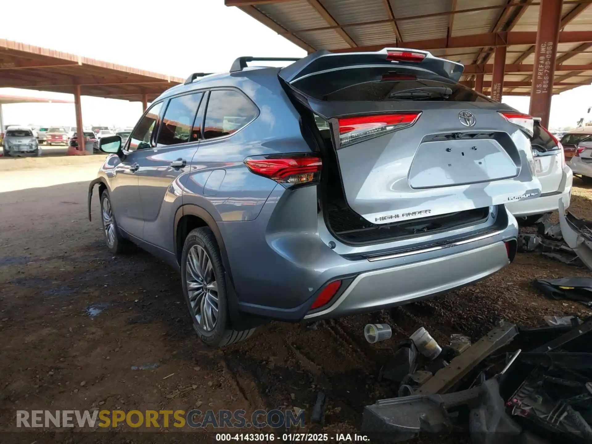 3 fotografías del automóvil dañado 5TDFZRBH9MS064080 TOYOTA HIGHLANDER 2021