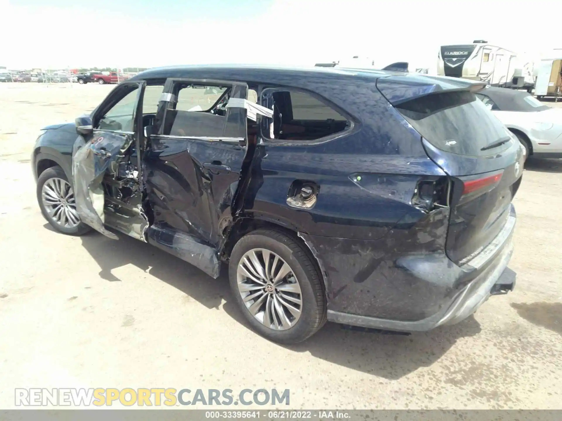 3 fotografías del automóvil dañado 5TDFZRBH9MS102892 TOYOTA HIGHLANDER 2021