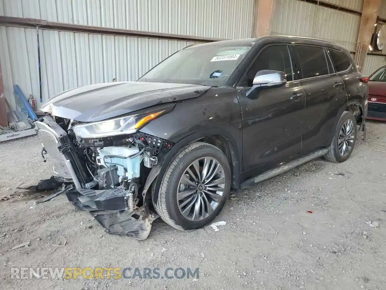 1 Photograph of a damaged car 5TDFZRBHXMS132029 TOYOTA HIGHLANDER 2021