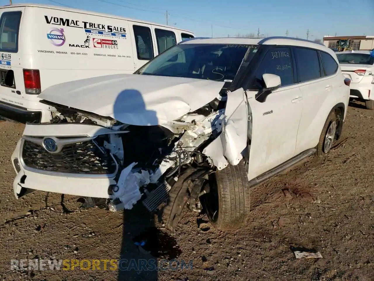 2 Photograph of a damaged car 5TDGARAH0MS009157 TOYOTA HIGHLANDER 2021