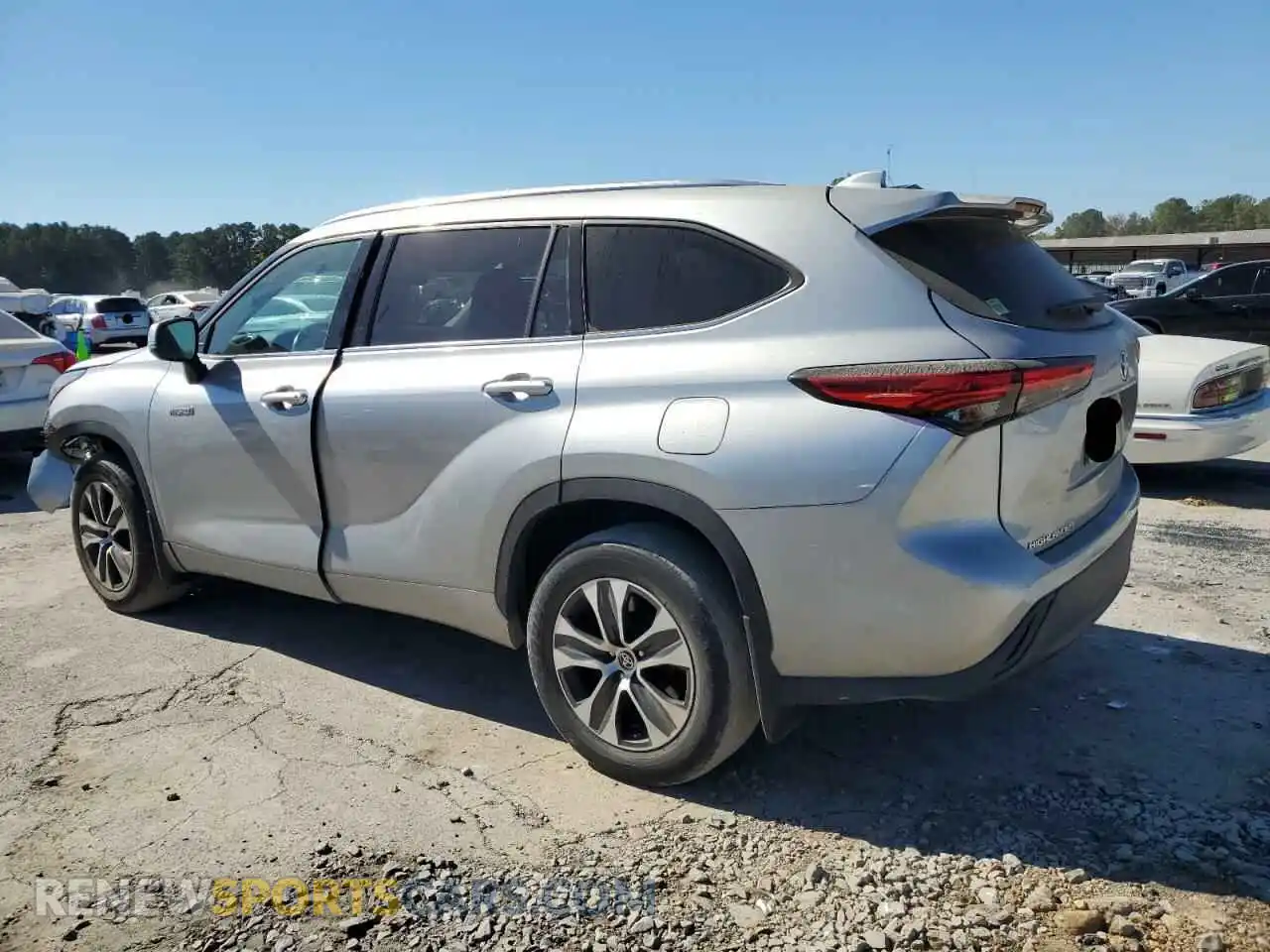2 fotografías del automóvil dañado 5TDGARAH2MS505450 TOYOTA HIGHLANDER 2021