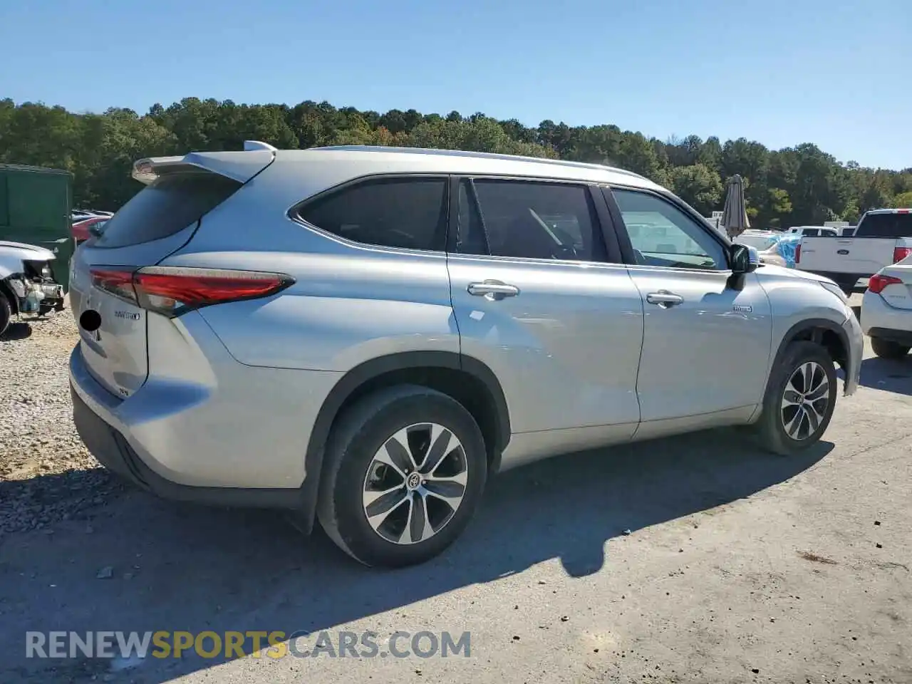 3 fotografías del automóvil dañado 5TDGARAH2MS505450 TOYOTA HIGHLANDER 2021