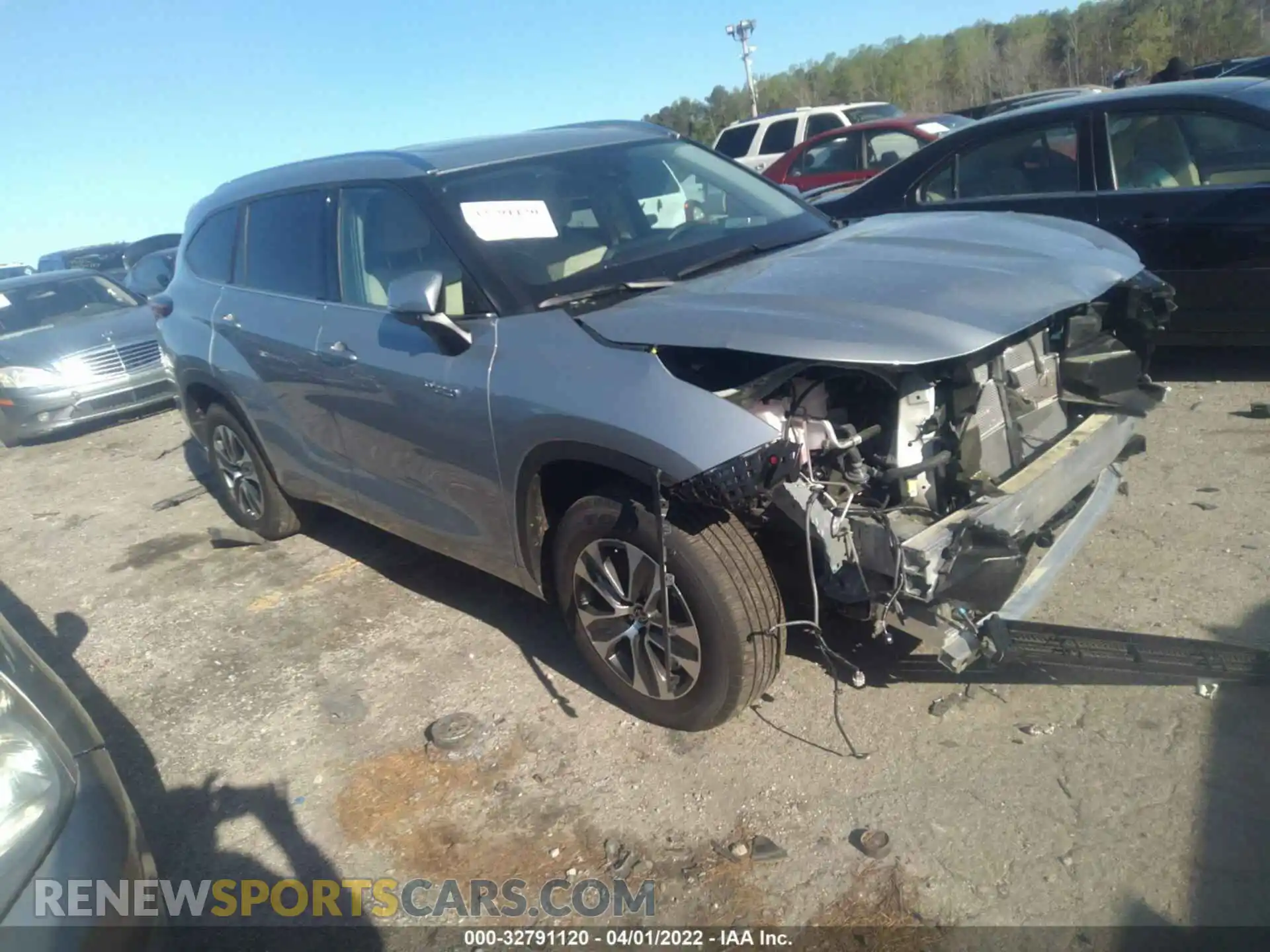 1 Photograph of a damaged car 5TDGARAH4MS509192 TOYOTA HIGHLANDER 2021