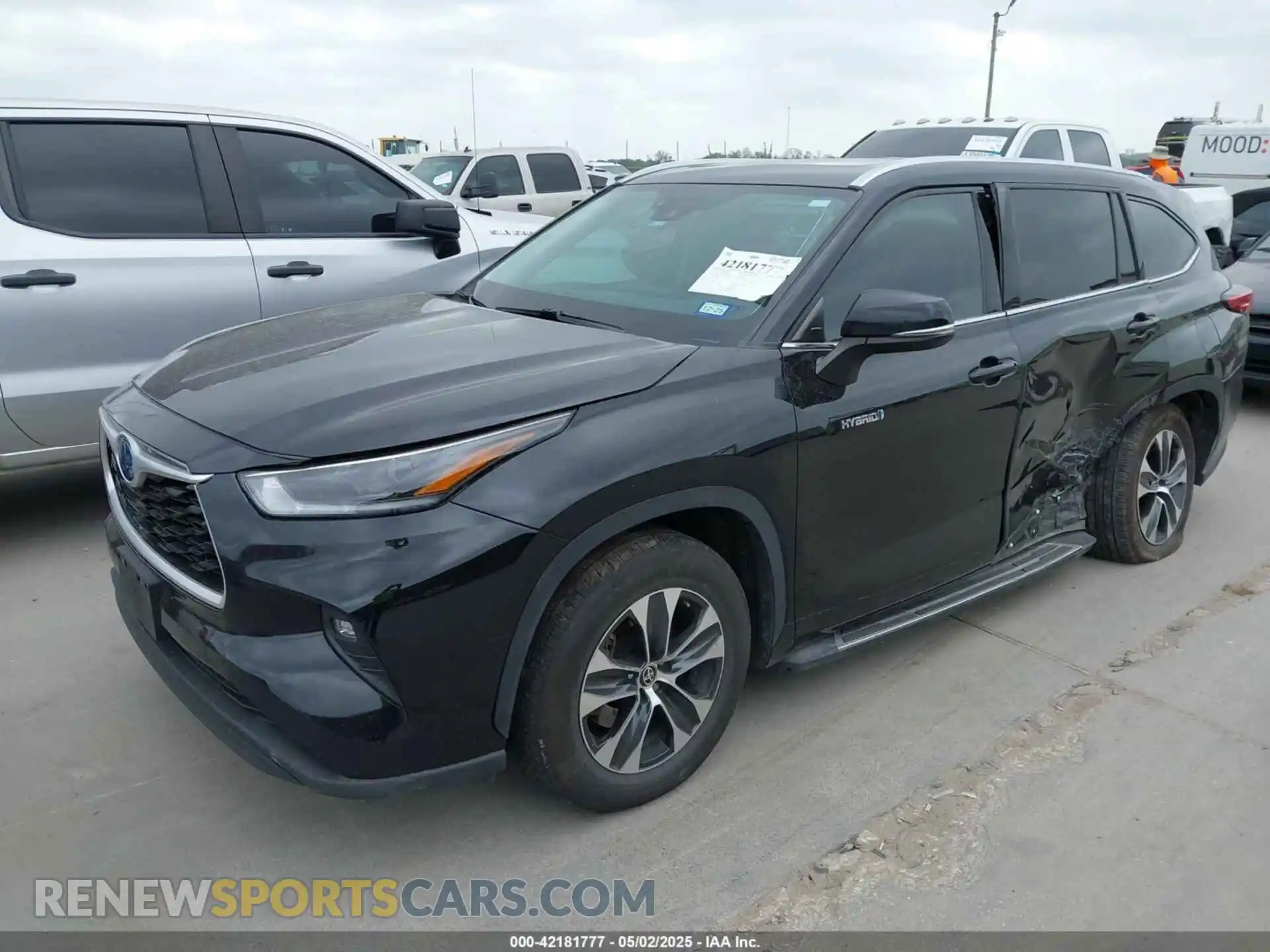 2 fotografías del automóvil dañado 5TDGARAH6MS504009 TOYOTA HIGHLANDER 2021