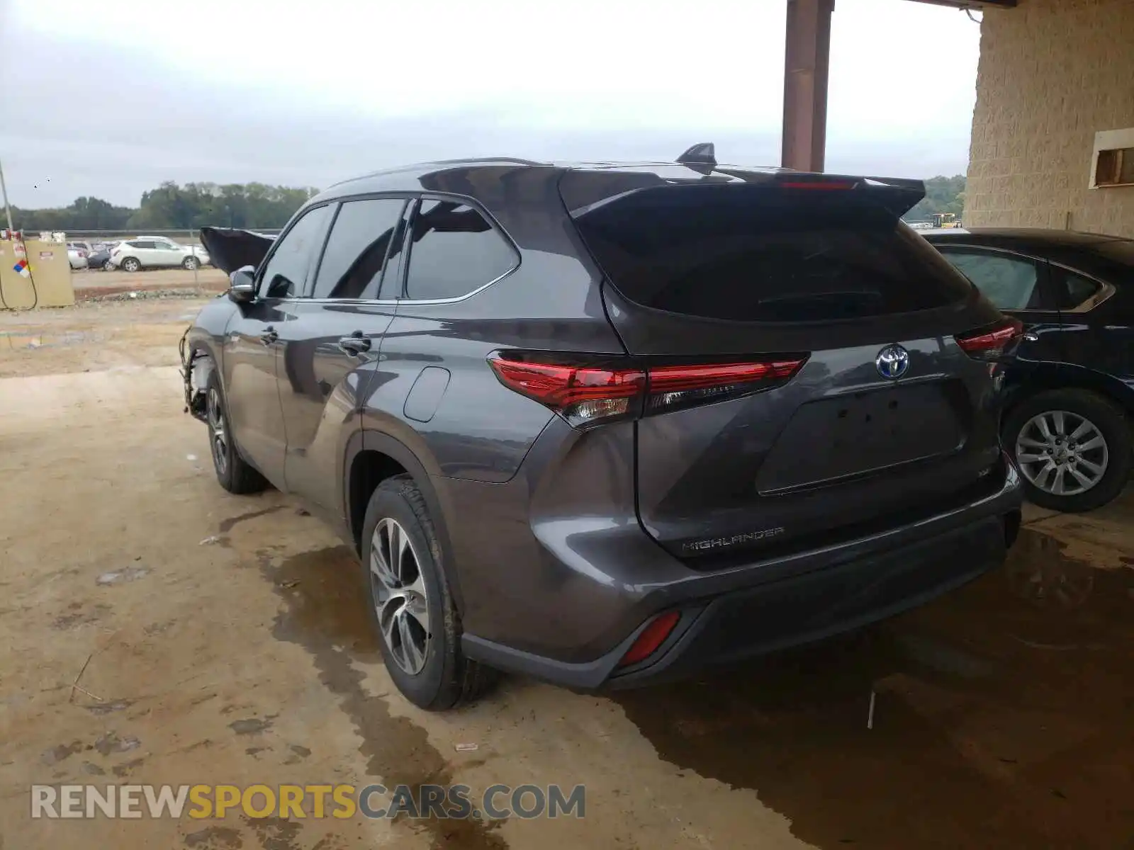 3 fotografías del automóvil dañado 5TDGARAH7MS508862 TOYOTA HIGHLANDER 2021