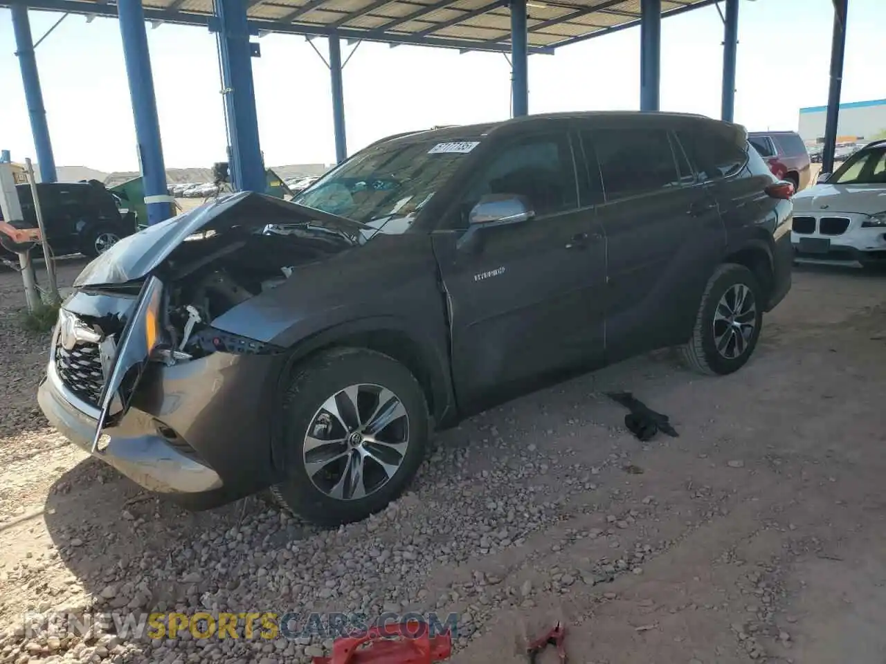 1 fotografías del automóvil dañado 5TDGARAH8MS509342 TOYOTA HIGHLANDER 2021