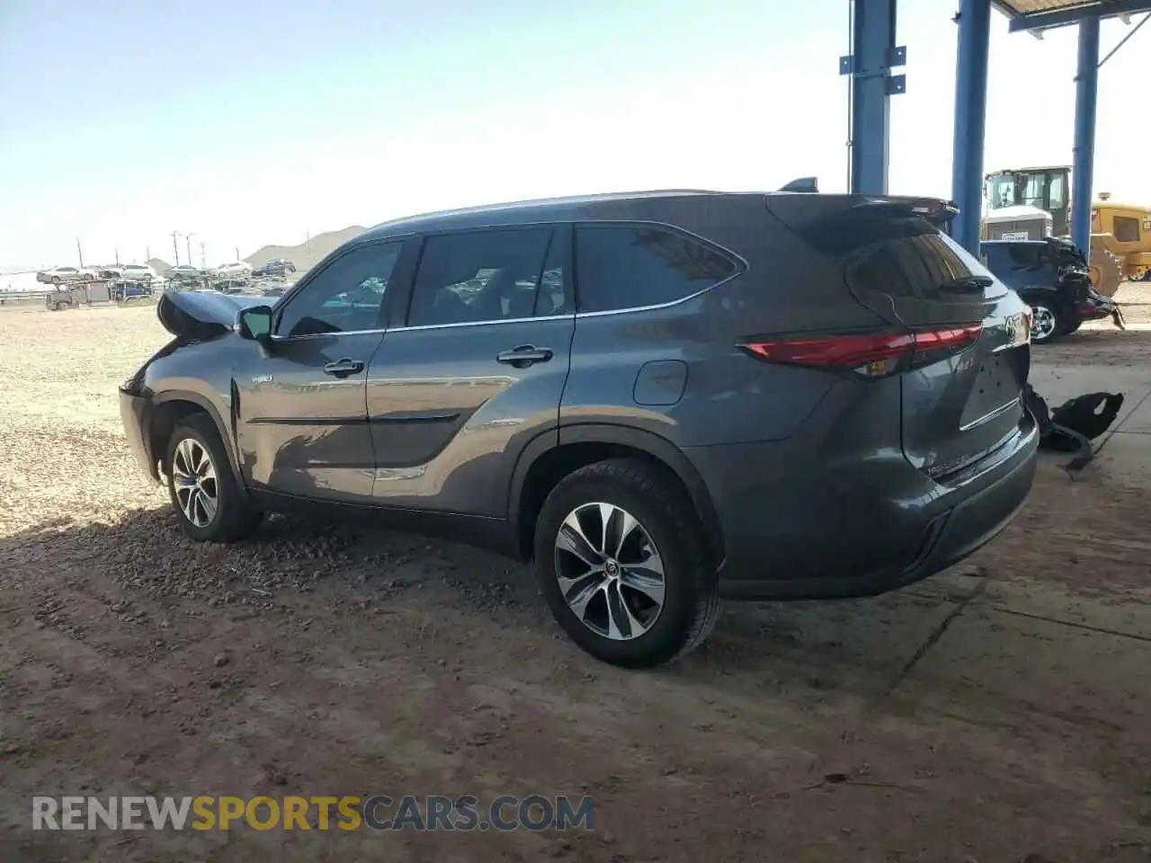 2 fotografías del automóvil dañado 5TDGARAH8MS509342 TOYOTA HIGHLANDER 2021