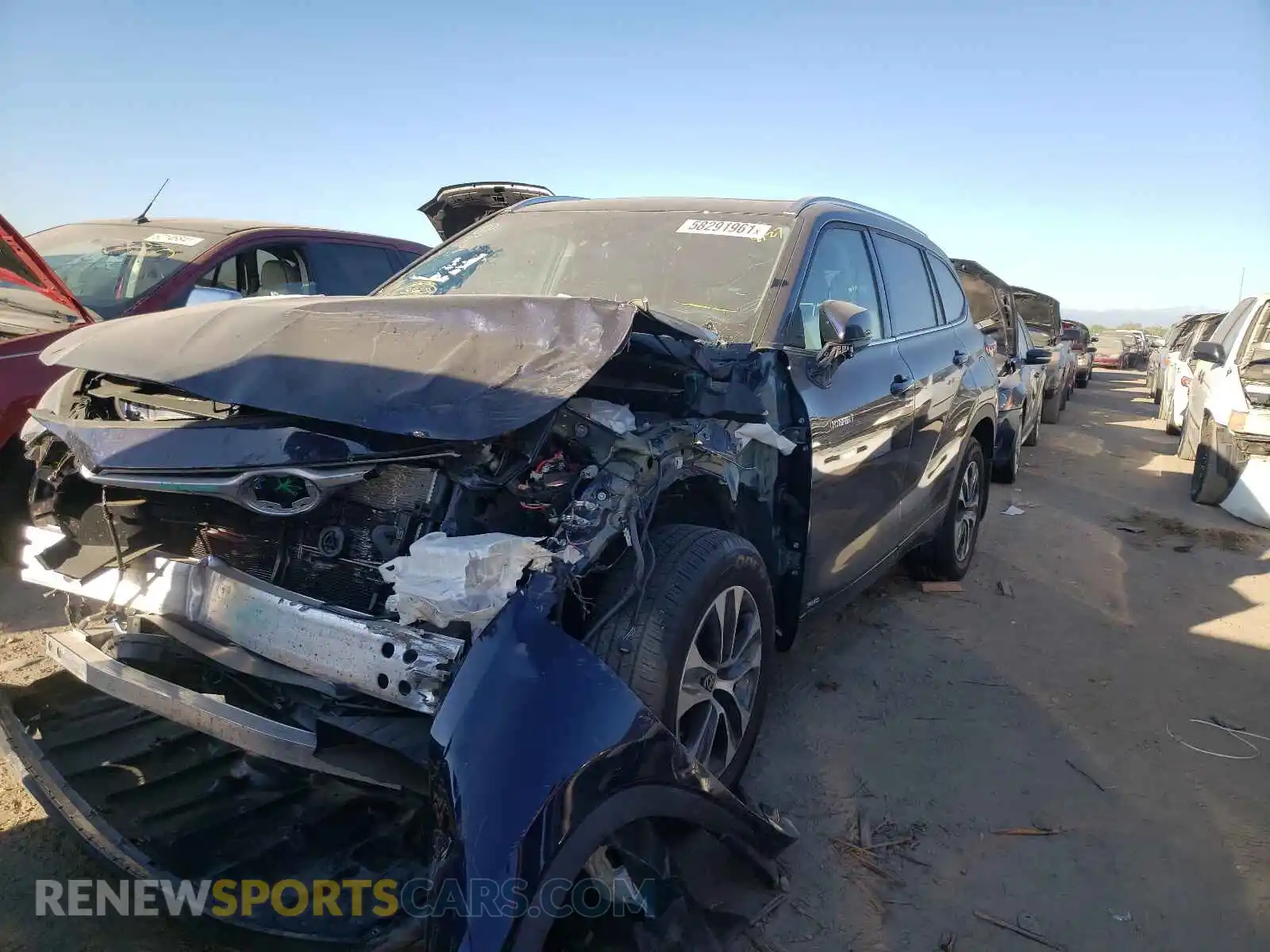2 Photograph of a damaged car 5TDGBRCH2MS038413 TOYOTA HIGHLANDER 2021