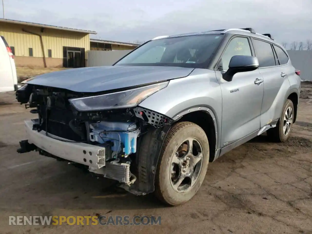 2 Photograph of a damaged car 5TDGBRCH5MS027602 TOYOTA HIGHLANDER 2021