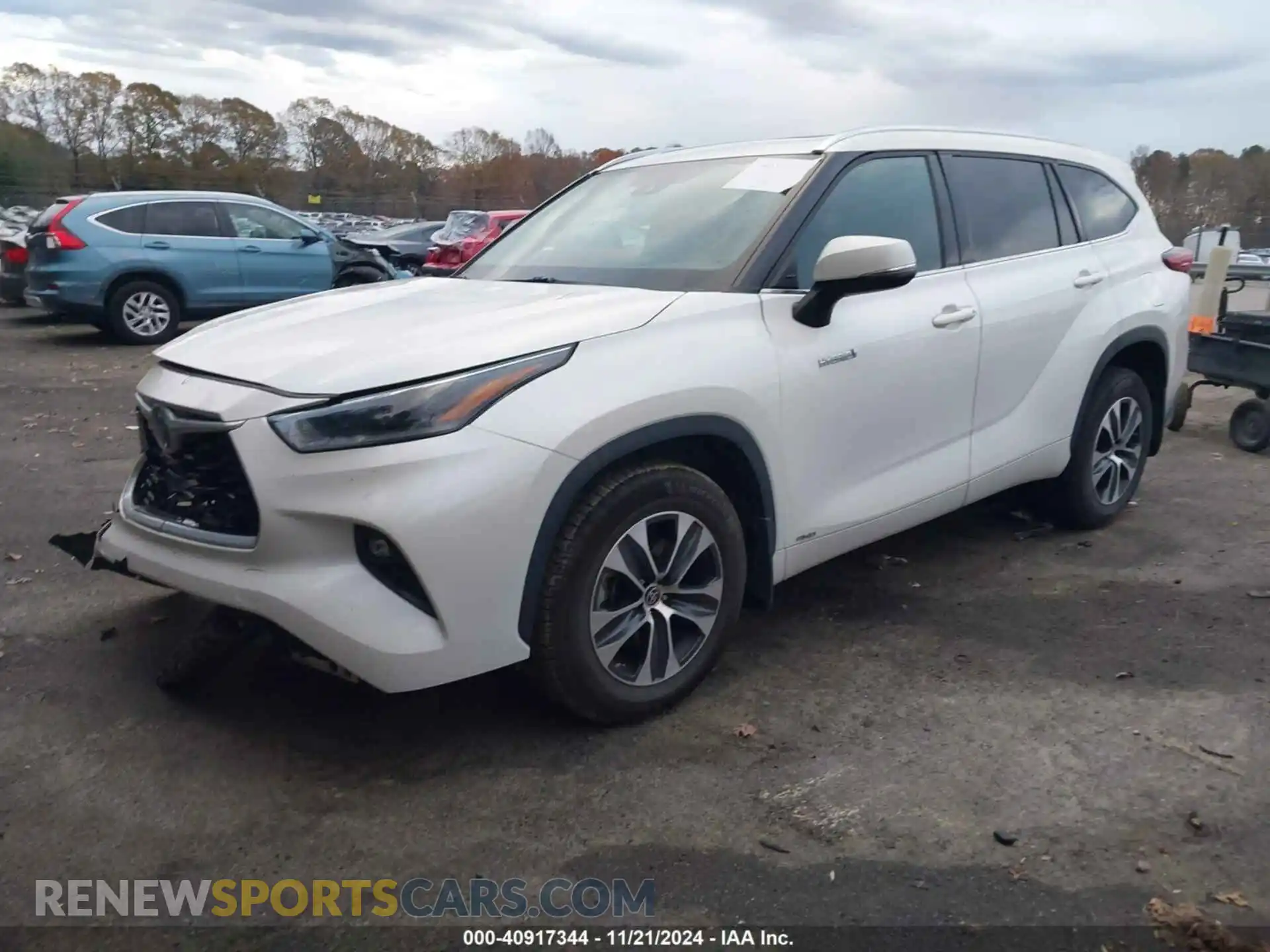 2 Photograph of a damaged car 5TDGBRCH5MS528005 TOYOTA HIGHLANDER 2021