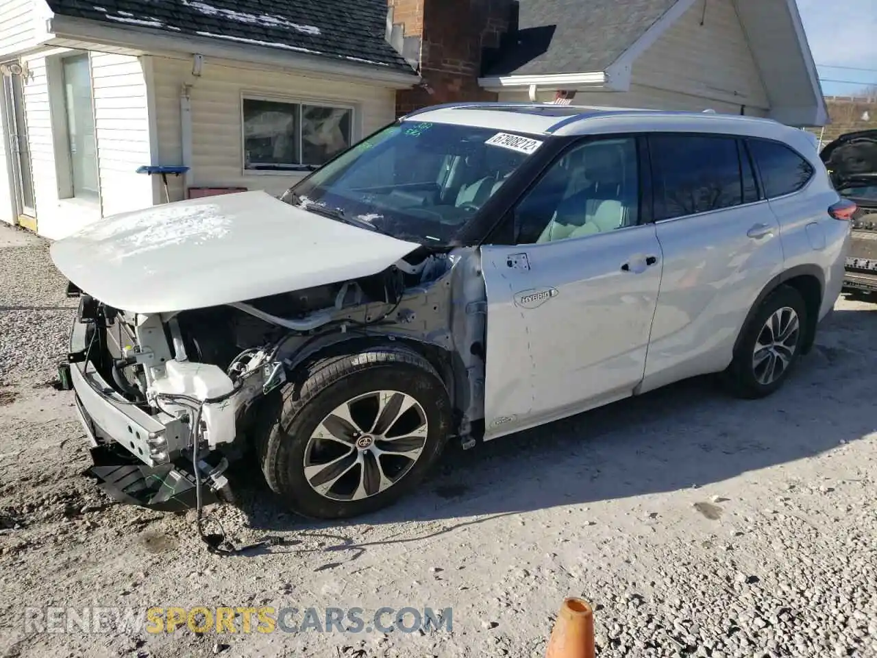 1 Photograph of a damaged car 5TDGBRCH7MS531908 TOYOTA HIGHLANDER 2021