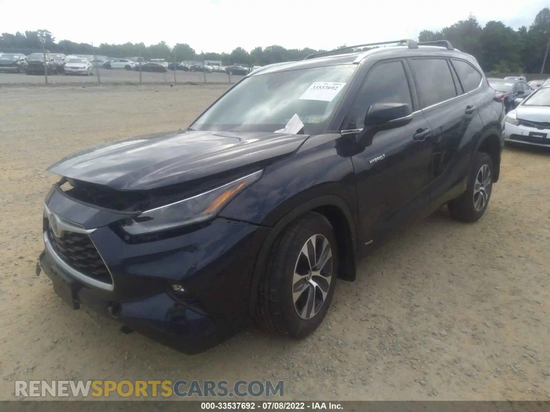 2 Photograph of a damaged car 5TDGBRCH9MS059162 TOYOTA HIGHLANDER 2021