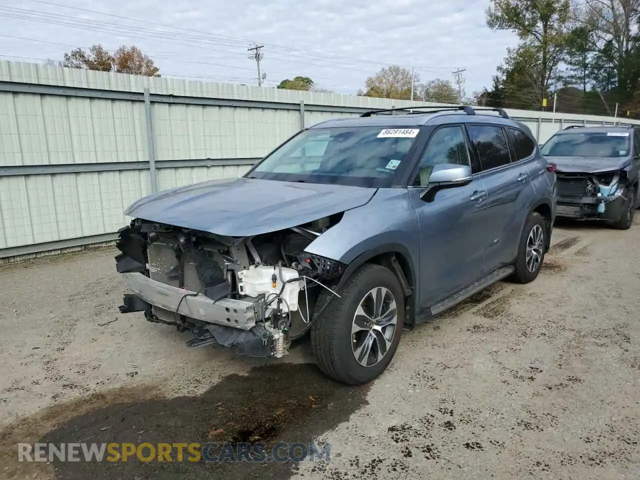 1 Photograph of a damaged car 5TDGZRAH0MS068718 TOYOTA HIGHLANDER 2021