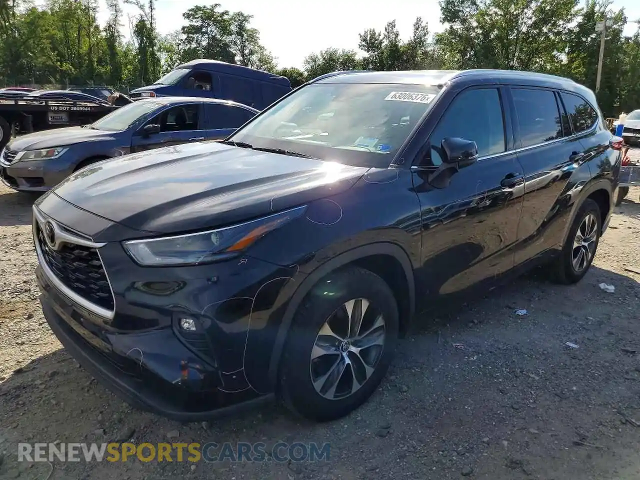 1 fotografías del automóvil dañado 5TDGZRAH1MS515640 TOYOTA HIGHLANDER 2021