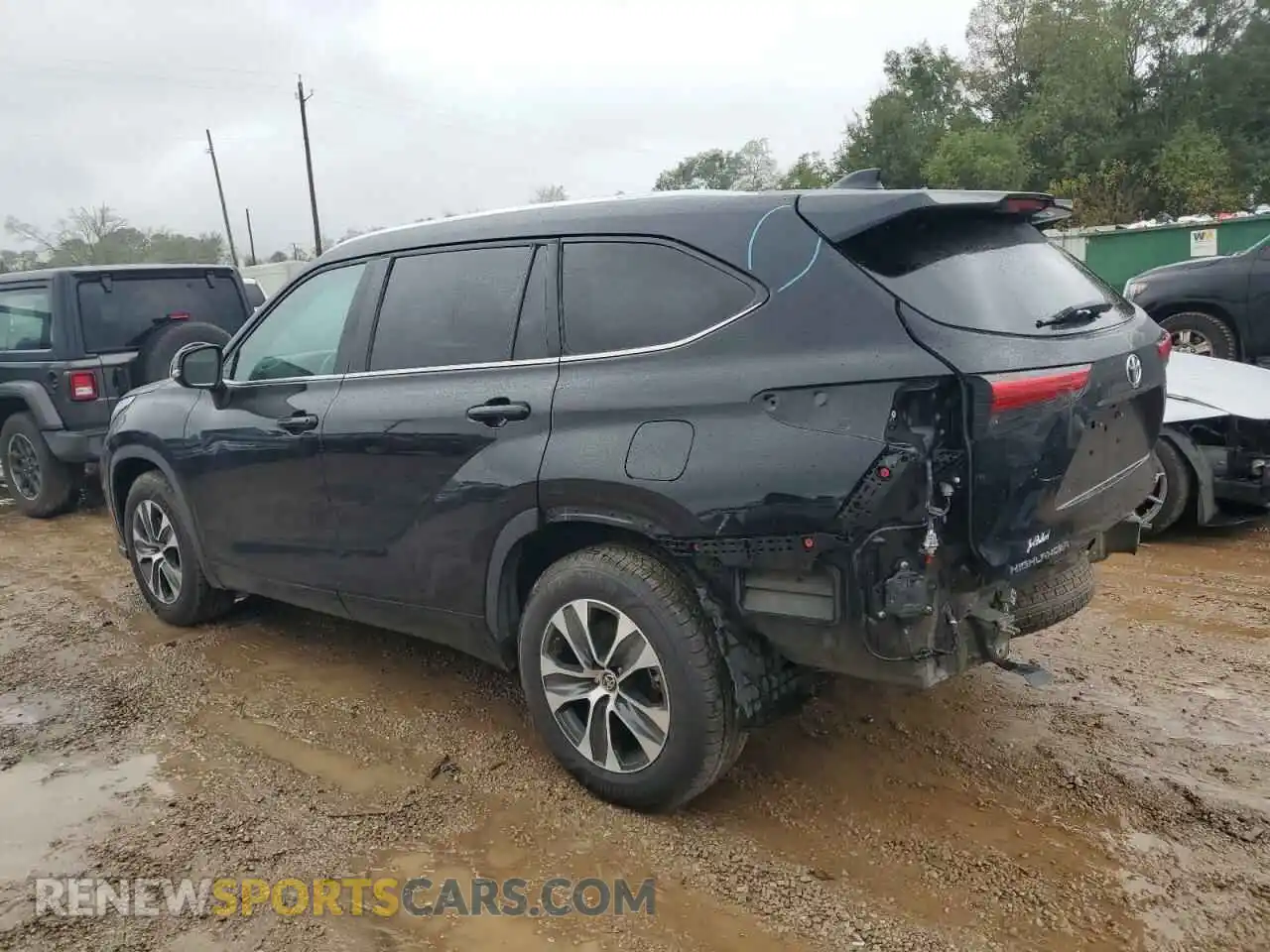 2 Photograph of a damaged car 5TDGZRAH1MS530994 TOYOTA HIGHLANDER 2021