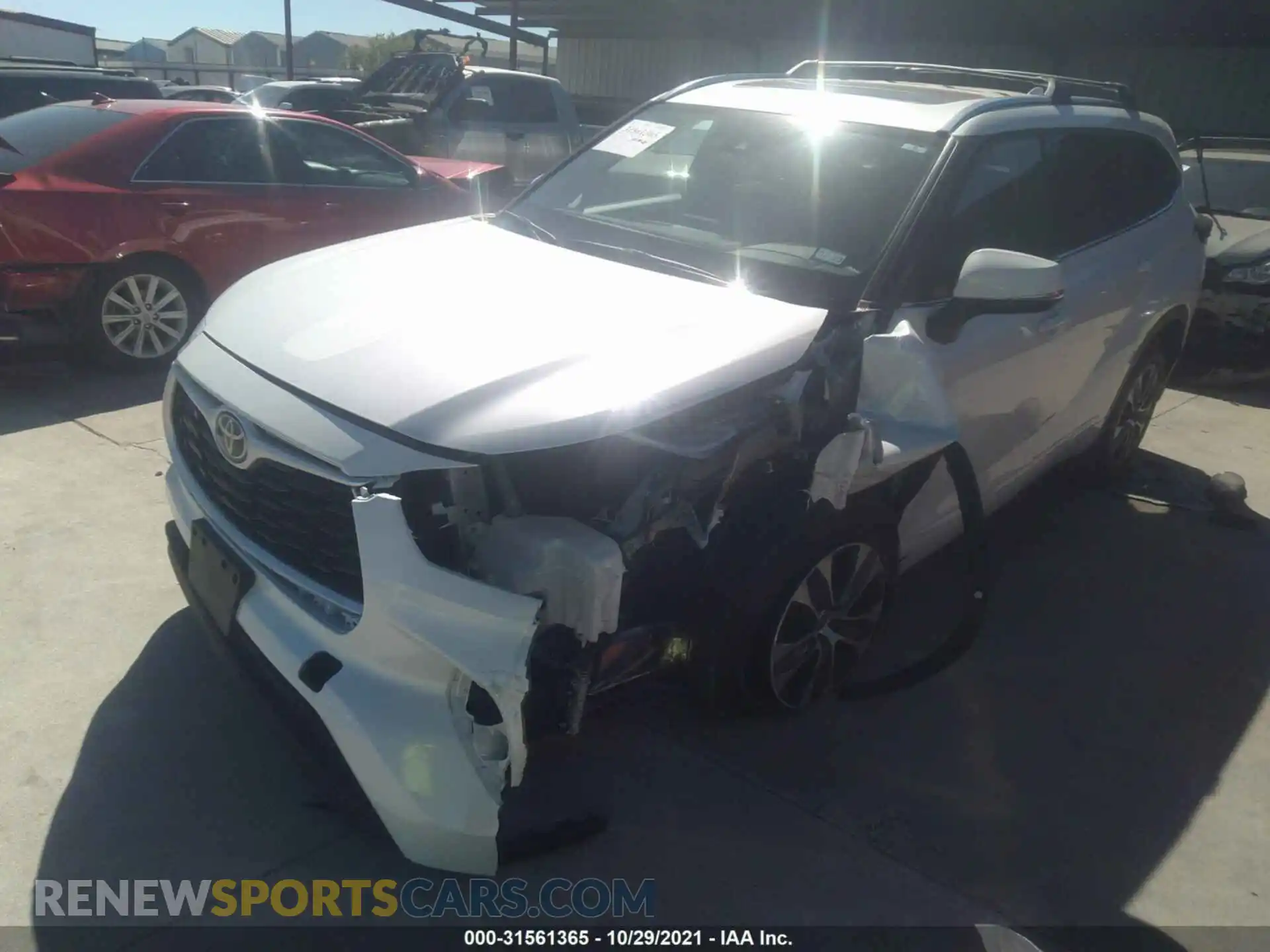 2 Photograph of a damaged car 5TDGZRAH1MS532664 TOYOTA HIGHLANDER 2021