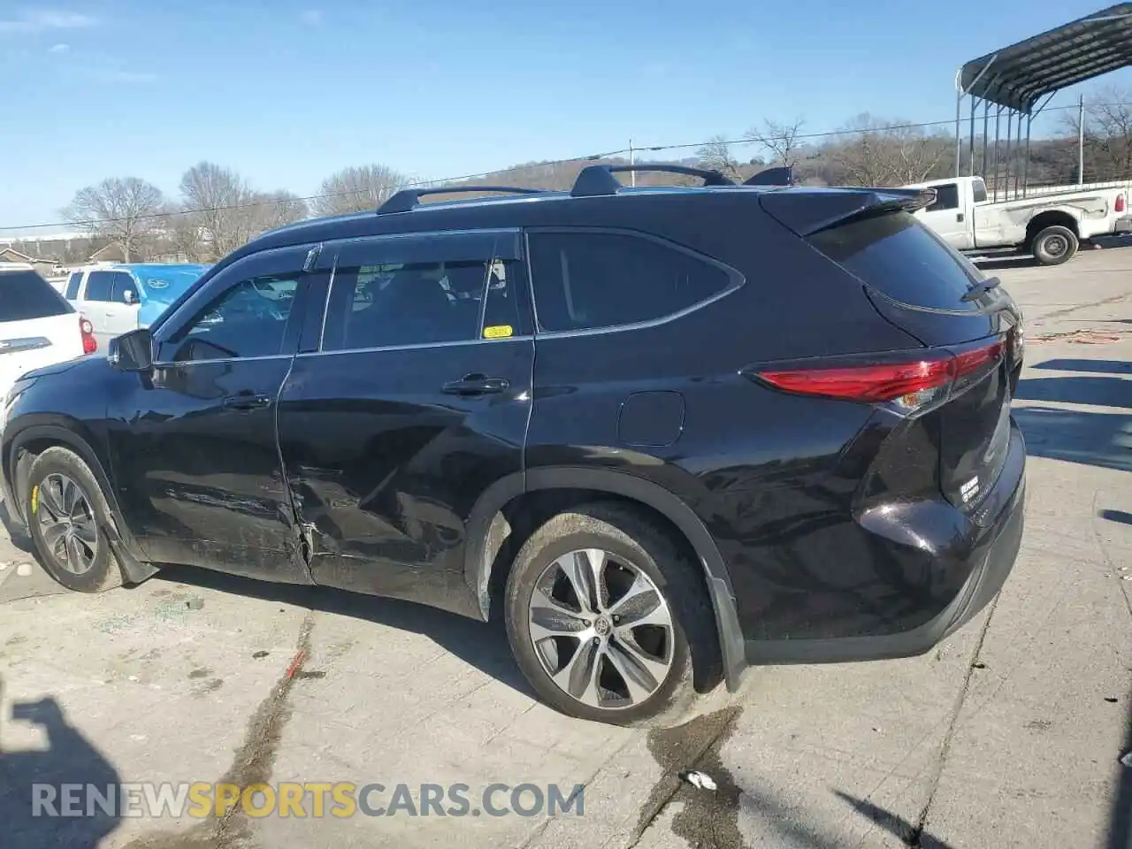 2 Photograph of a damaged car 5TDGZRAH2MS075198 TOYOTA HIGHLANDER 2021