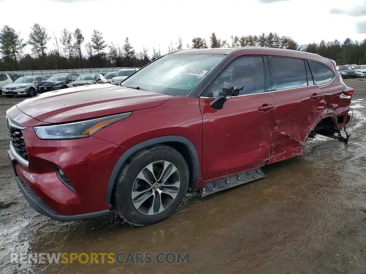 1 Photograph of a damaged car 5TDGZRAH3MS034904 TOYOTA HIGHLANDER 2021