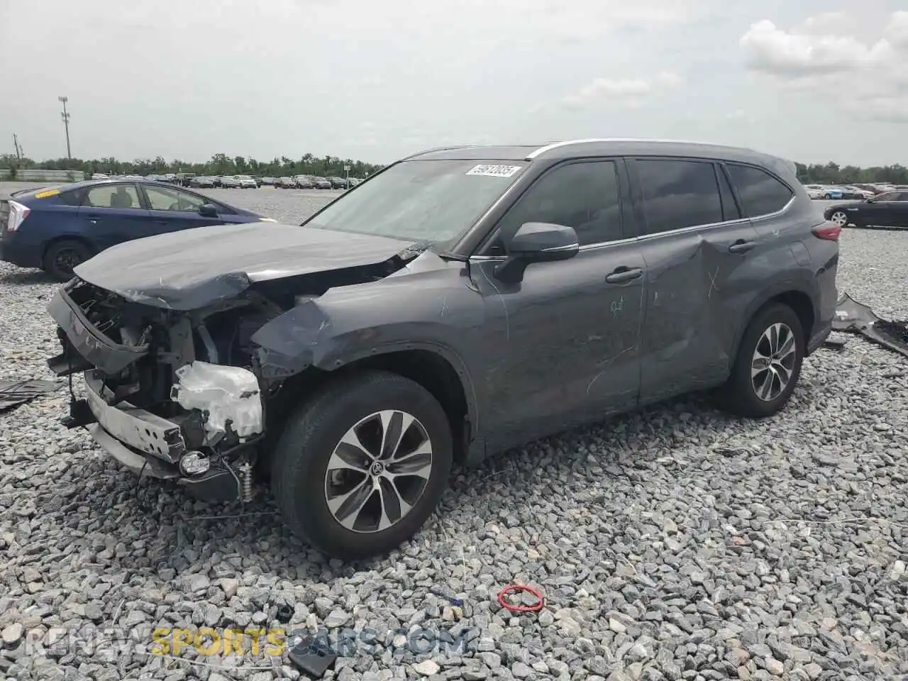 1 fotografías del automóvil dañado 5TDGZRAH3MS036278 TOYOTA HIGHLANDER 2021