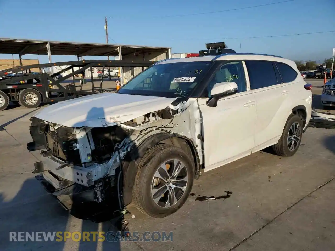 1 Photograph of a damaged car 5TDGZRAH3MS044266 TOYOTA HIGHLANDER 2021