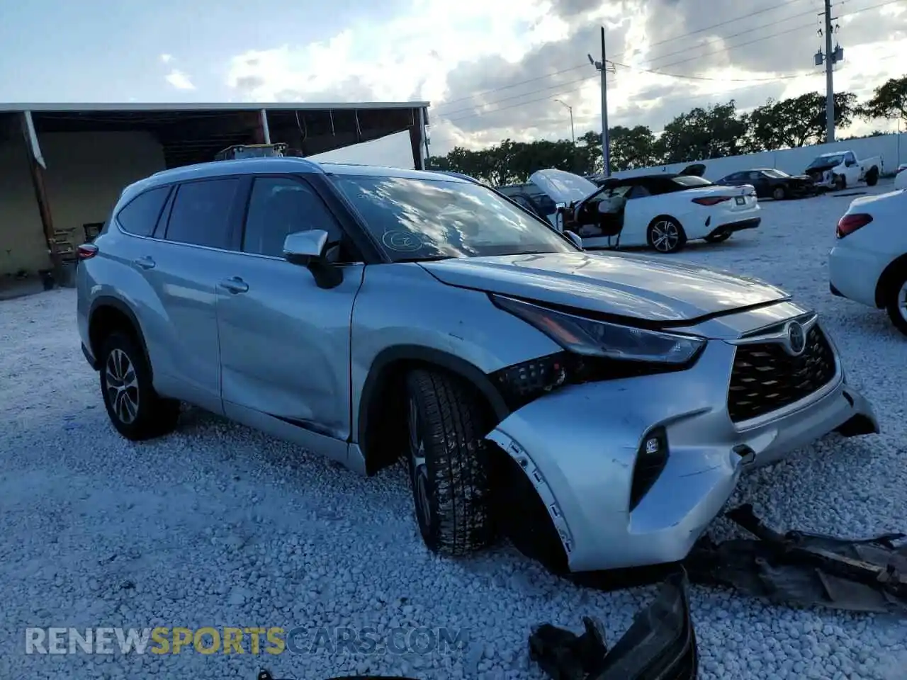 1 Photograph of a damaged car 5TDGZRAH3MS060273 TOYOTA HIGHLANDER 2021