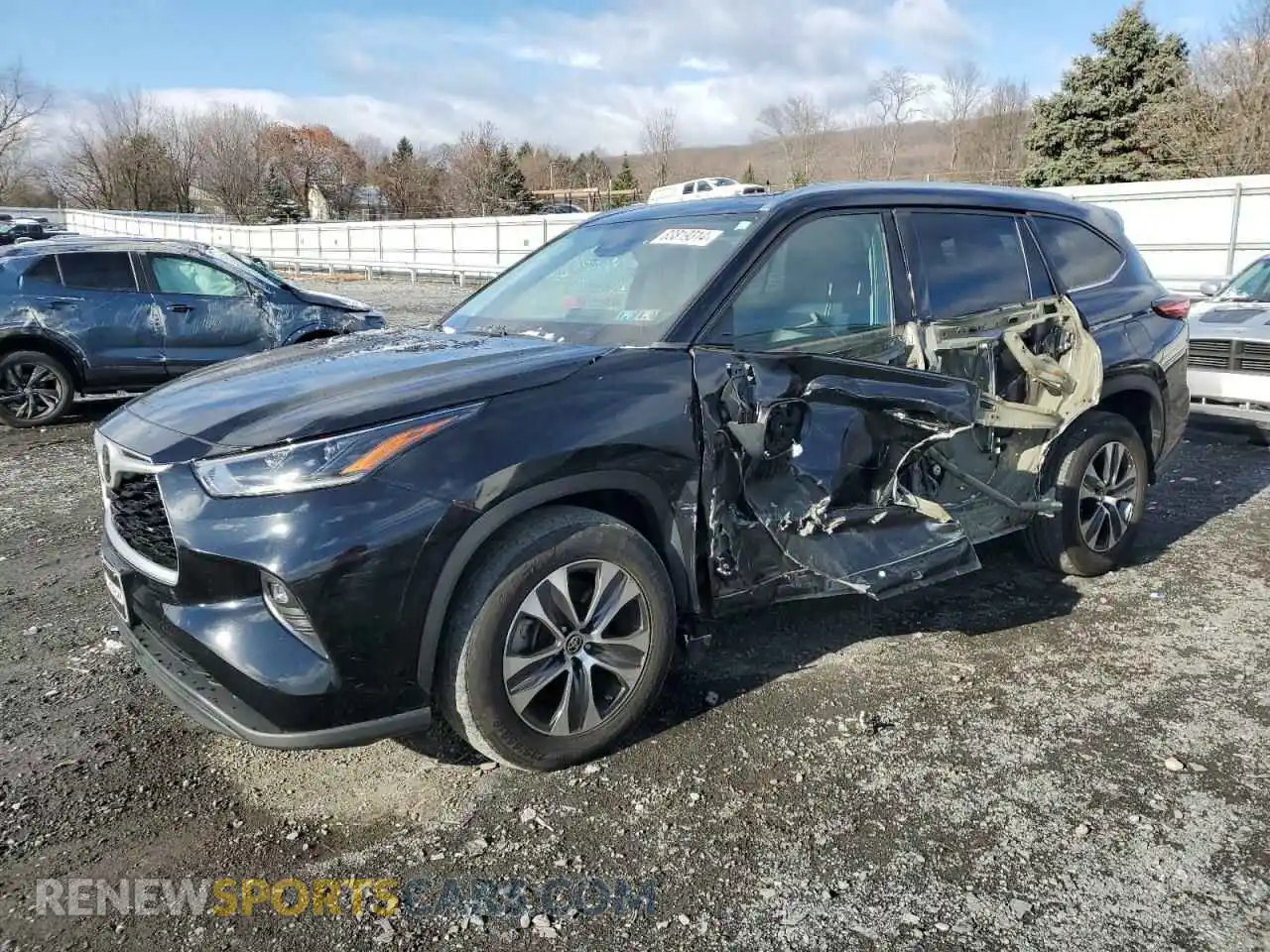 1 Photograph of a damaged car 5TDGZRAH3MS072147 TOYOTA HIGHLANDER 2021