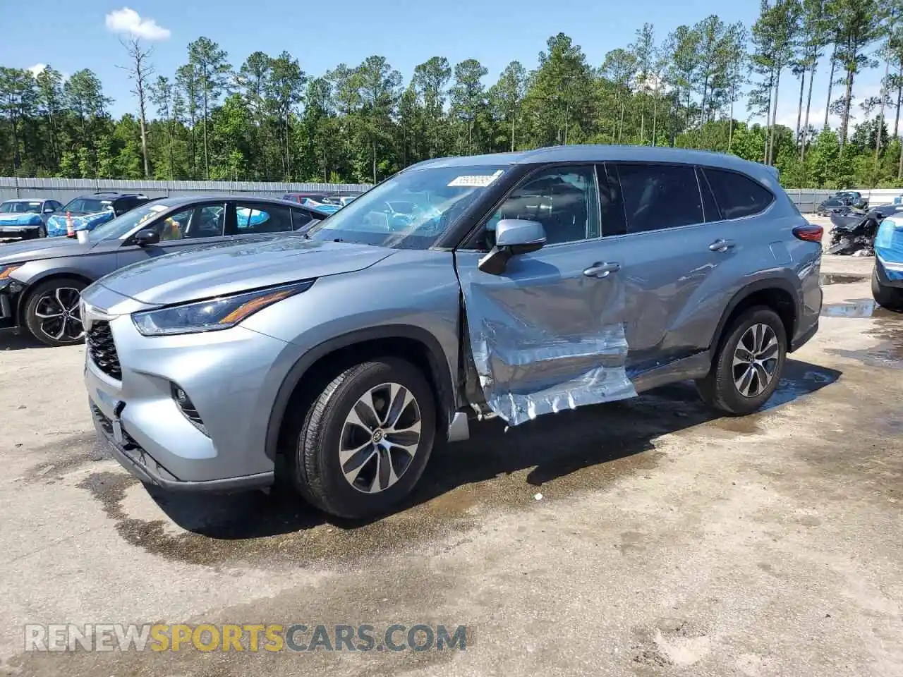 1 Photograph of a damaged car 5TDGZRAH3MS080667 TOYOTA HIGHLANDER 2021