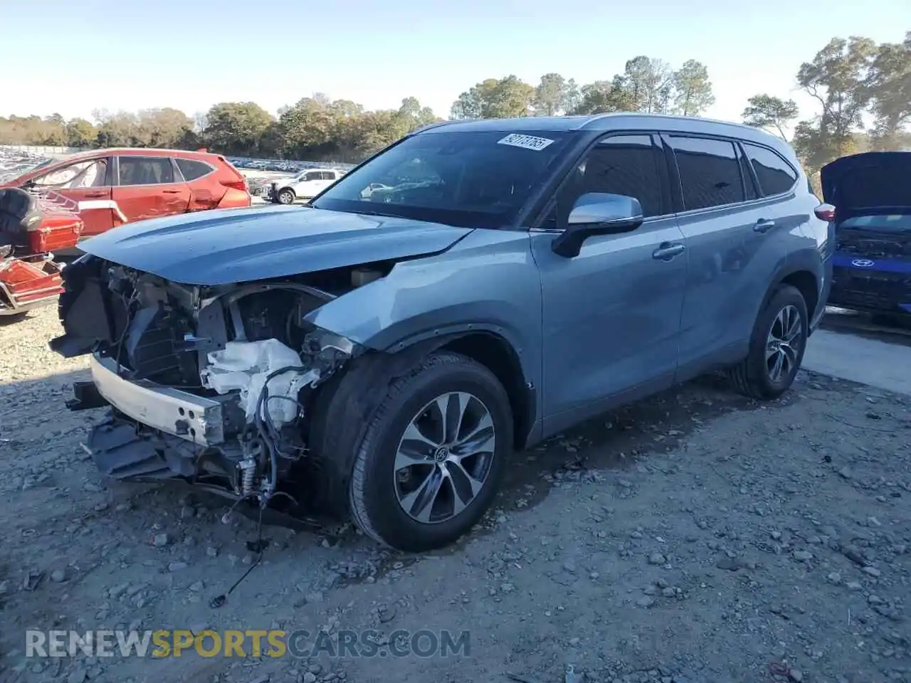 1 fotografías del automóvil dañado 5TDGZRAH4MS042414 TOYOTA HIGHLANDER 2021