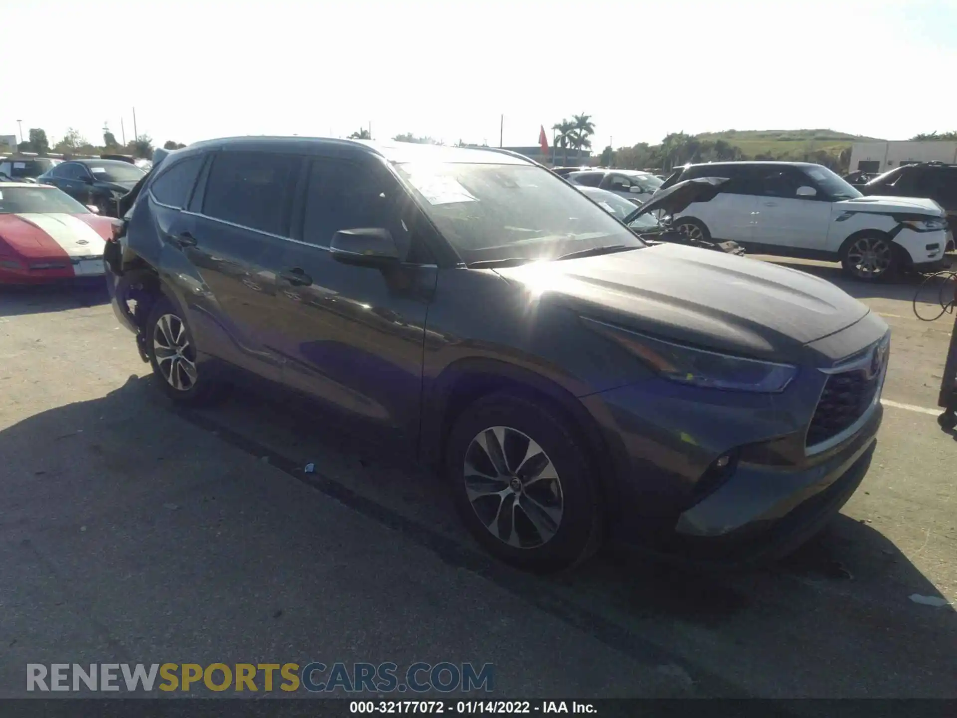 1 Photograph of a damaged car 5TDGZRAH4MS048729 TOYOTA HIGHLANDER 2021
