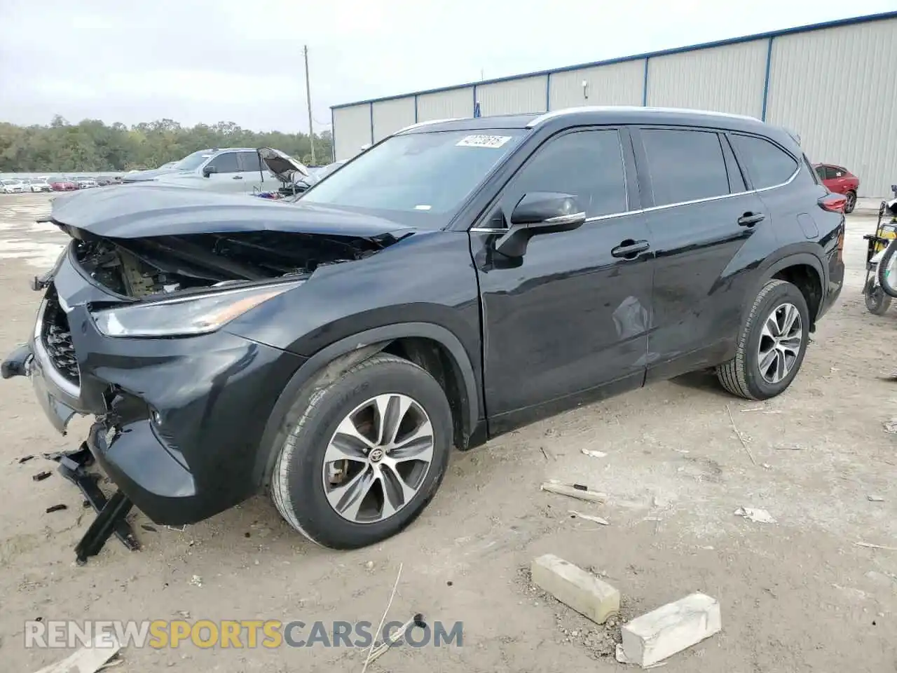 1 Photograph of a damaged car 5TDGZRAH4MS523053 TOYOTA HIGHLANDER 2021