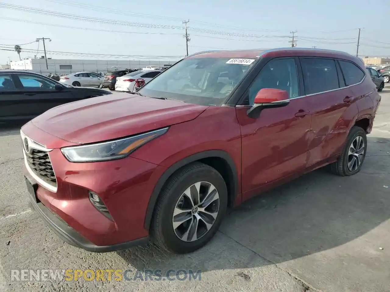 1 Photograph of a damaged car 5TDGZRAH5MS061568 TOYOTA HIGHLANDER 2021