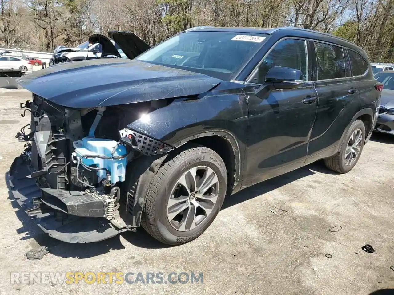 1 Photograph of a damaged car 5TDGZRAH6MS525371 TOYOTA HIGHLANDER 2021