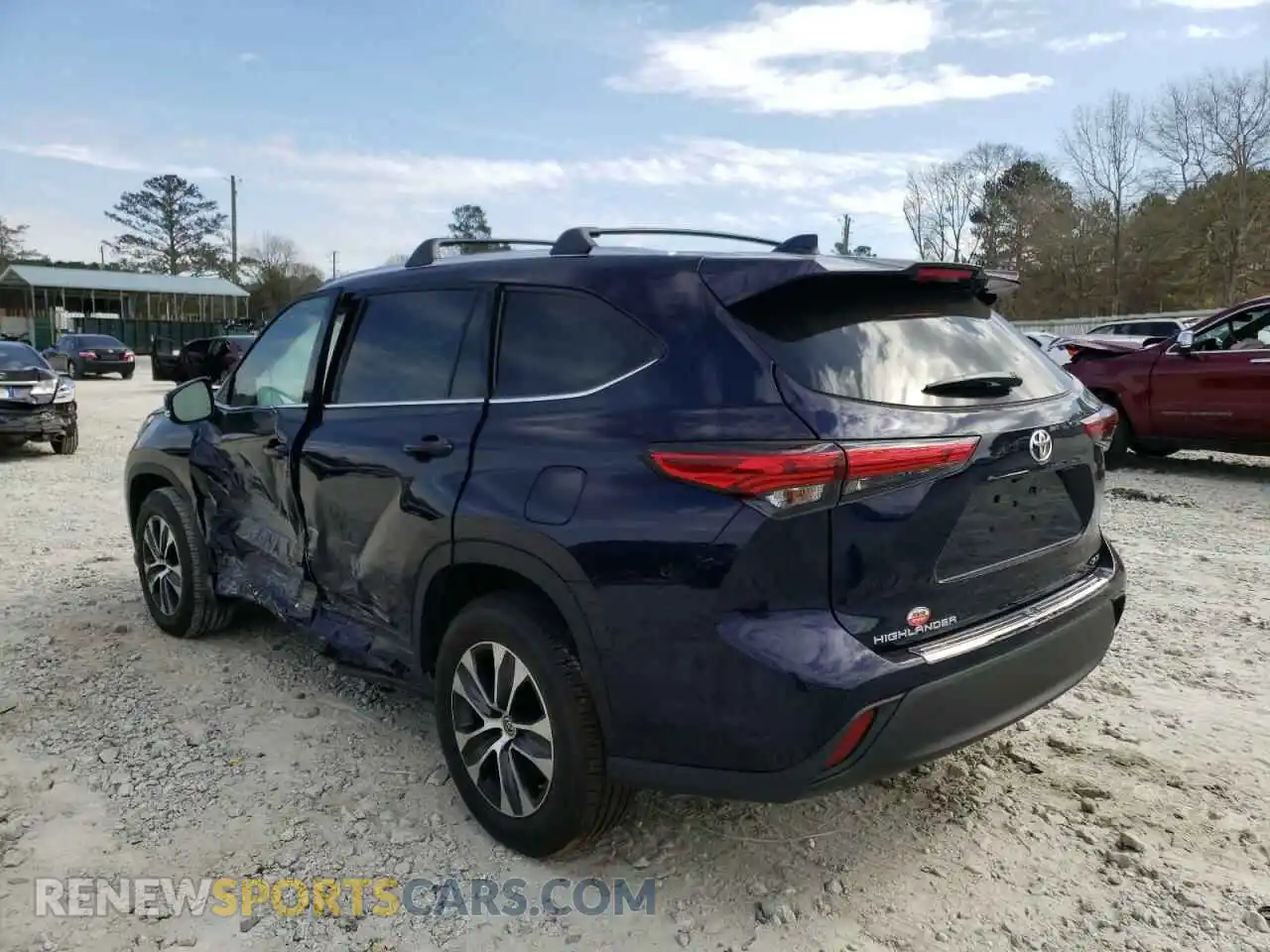 3 Photograph of a damaged car 5TDGZRAH7MS087394 TOYOTA HIGHLANDER 2021