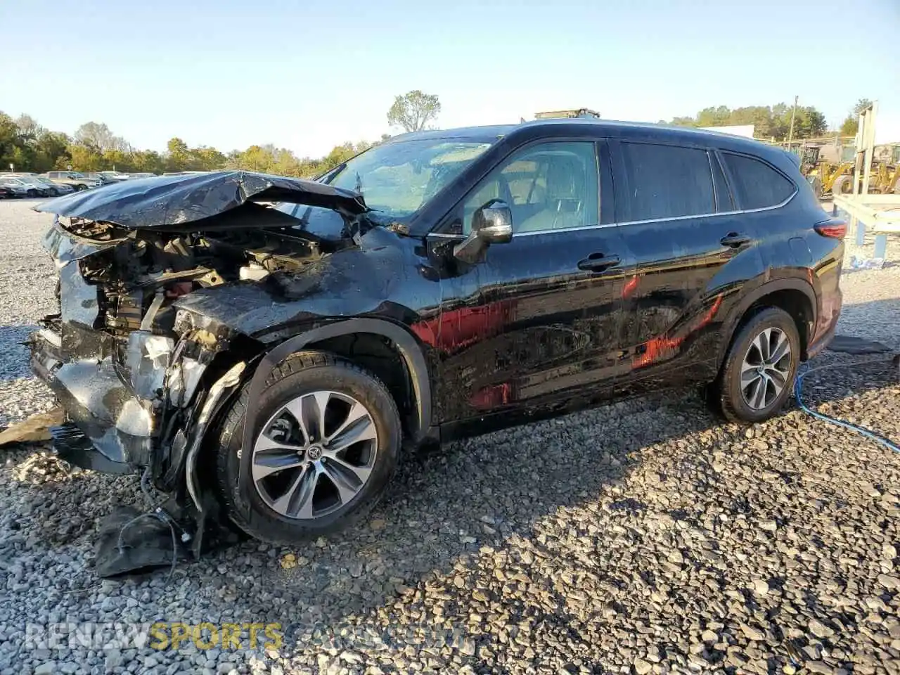 1 Photograph of a damaged car 5TDGZRAH8MS044330 TOYOTA HIGHLANDER 2021