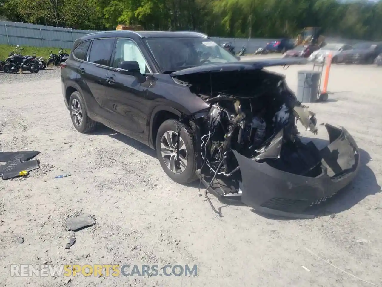 1 fotografías del automóvil dañado 5TDGZRAH8MS050290 TOYOTA HIGHLANDER 2021