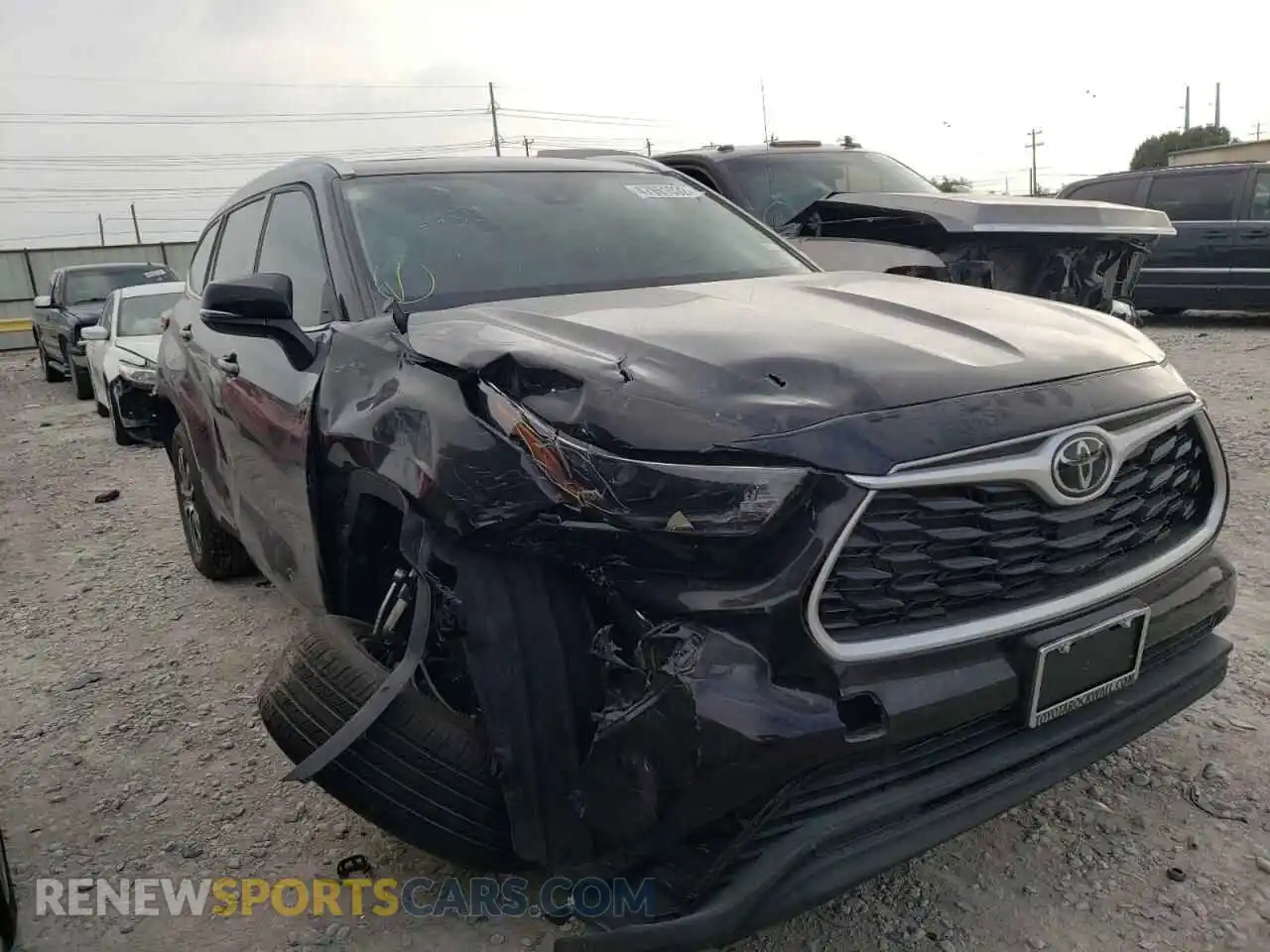 1 Photograph of a damaged car 5TDGZRAH8MS082205 TOYOTA HIGHLANDER 2021