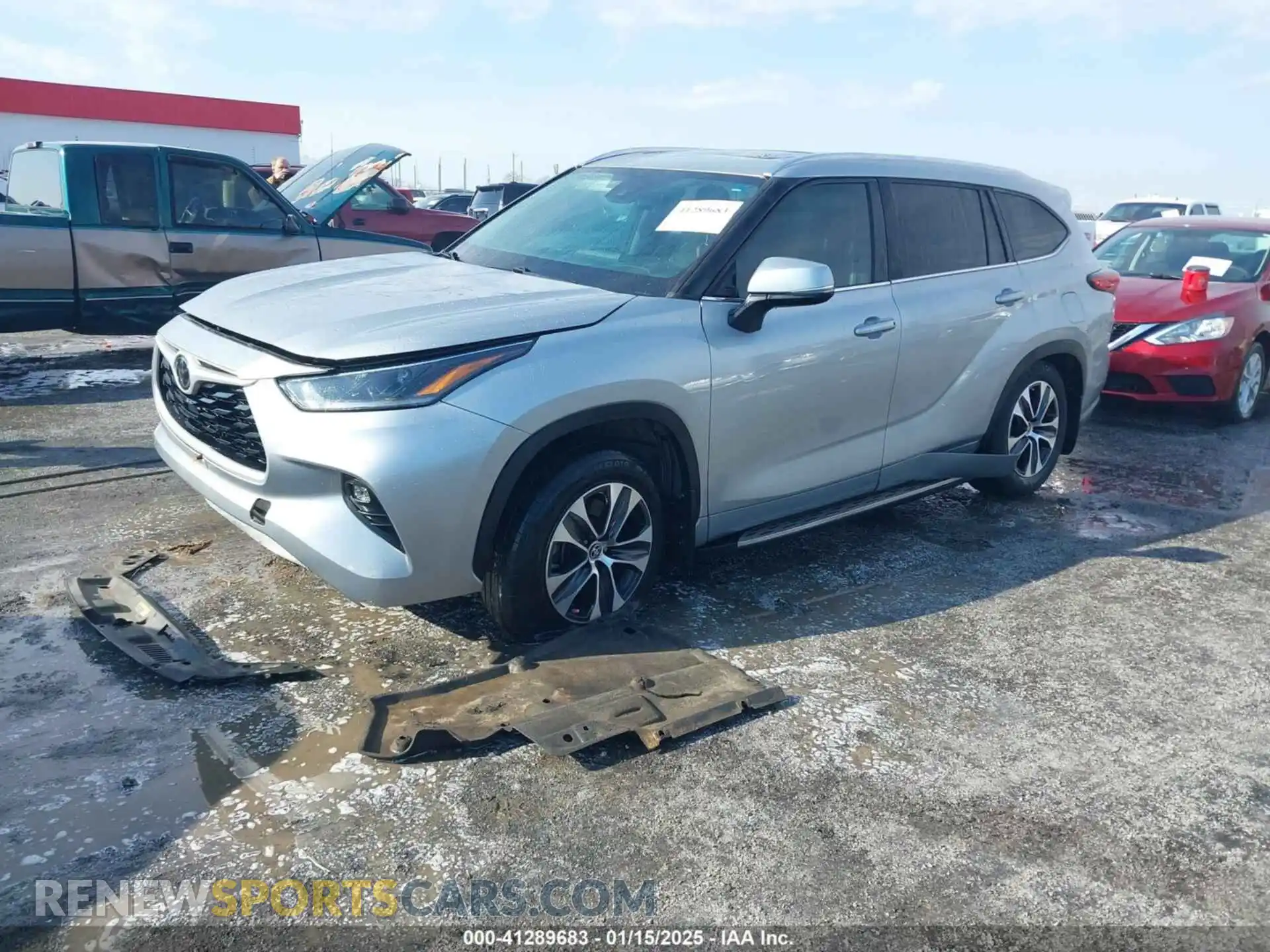 2 Photograph of a damaged car 5TDGZRAH8MS534881 TOYOTA HIGHLANDER 2021