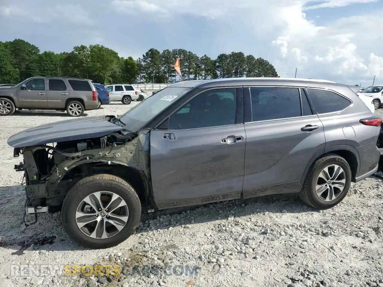1 Photograph of a damaged car 5TDGZRAH9MS056034 TOYOTA HIGHLANDER 2021