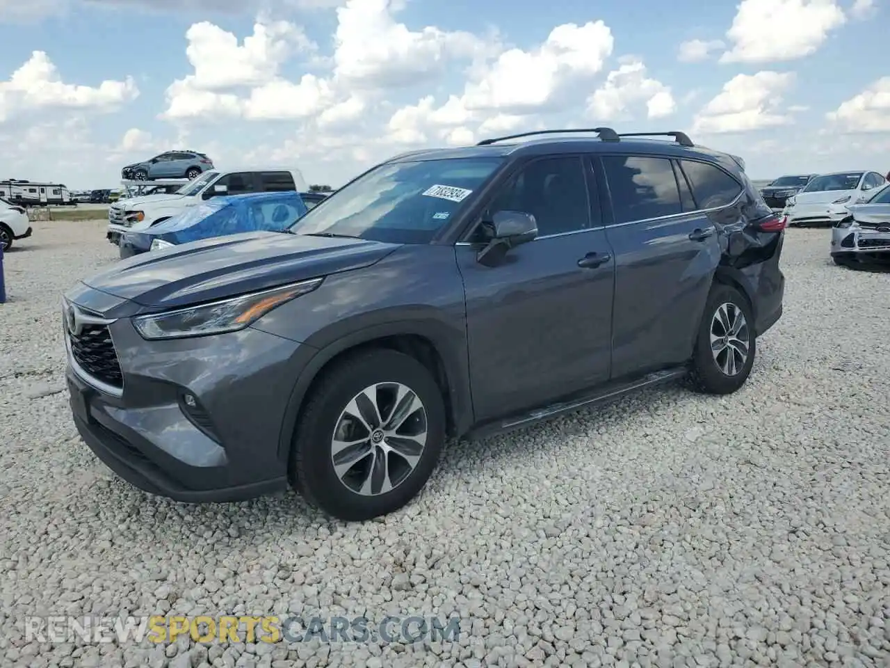 1 Photograph of a damaged car 5TDGZRAH9MS063100 TOYOTA HIGHLANDER 2021