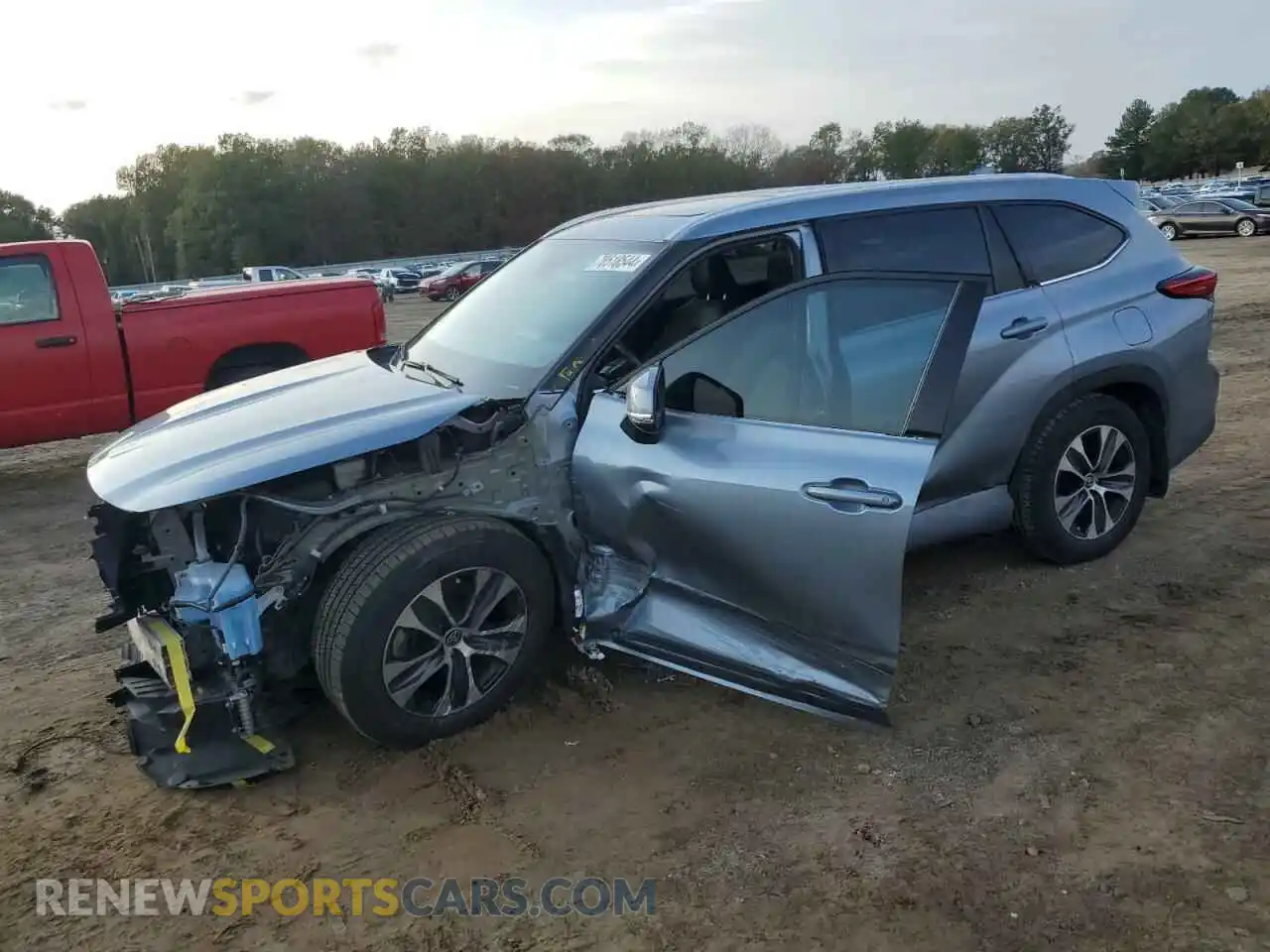 1 Photograph of a damaged car 5TDGZRAH9MS083847 TOYOTA HIGHLANDER 2021