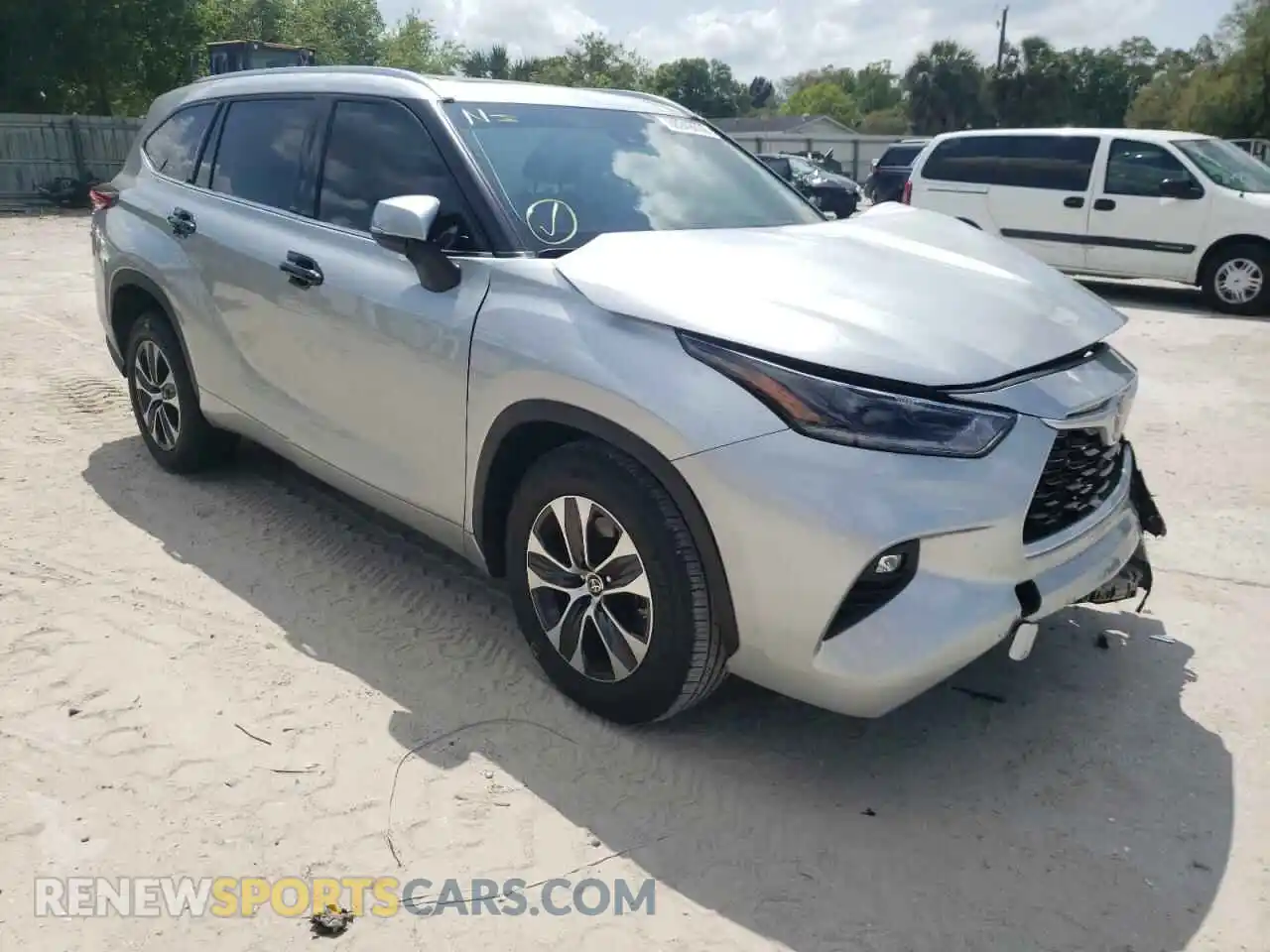 1 Photograph of a damaged car 5TDGZRAH9MS531780 TOYOTA HIGHLANDER 2021