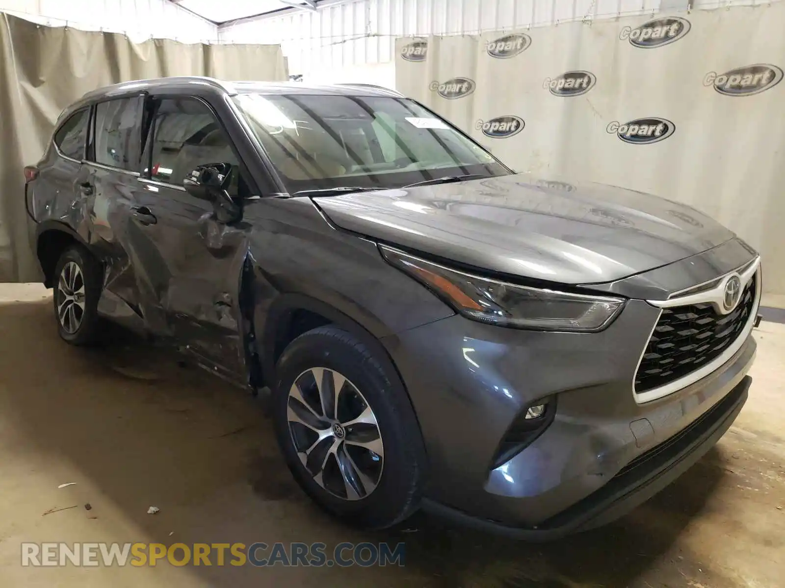 1 fotografías del automóvil dañado 5TDGZRAHXMS054809 TOYOTA HIGHLANDER 2021