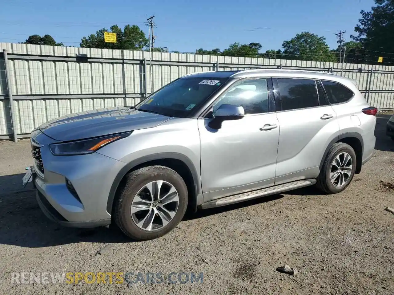 1 Photograph of a damaged car 5TDGZRAHXMS082996 TOYOTA HIGHLANDER 2021