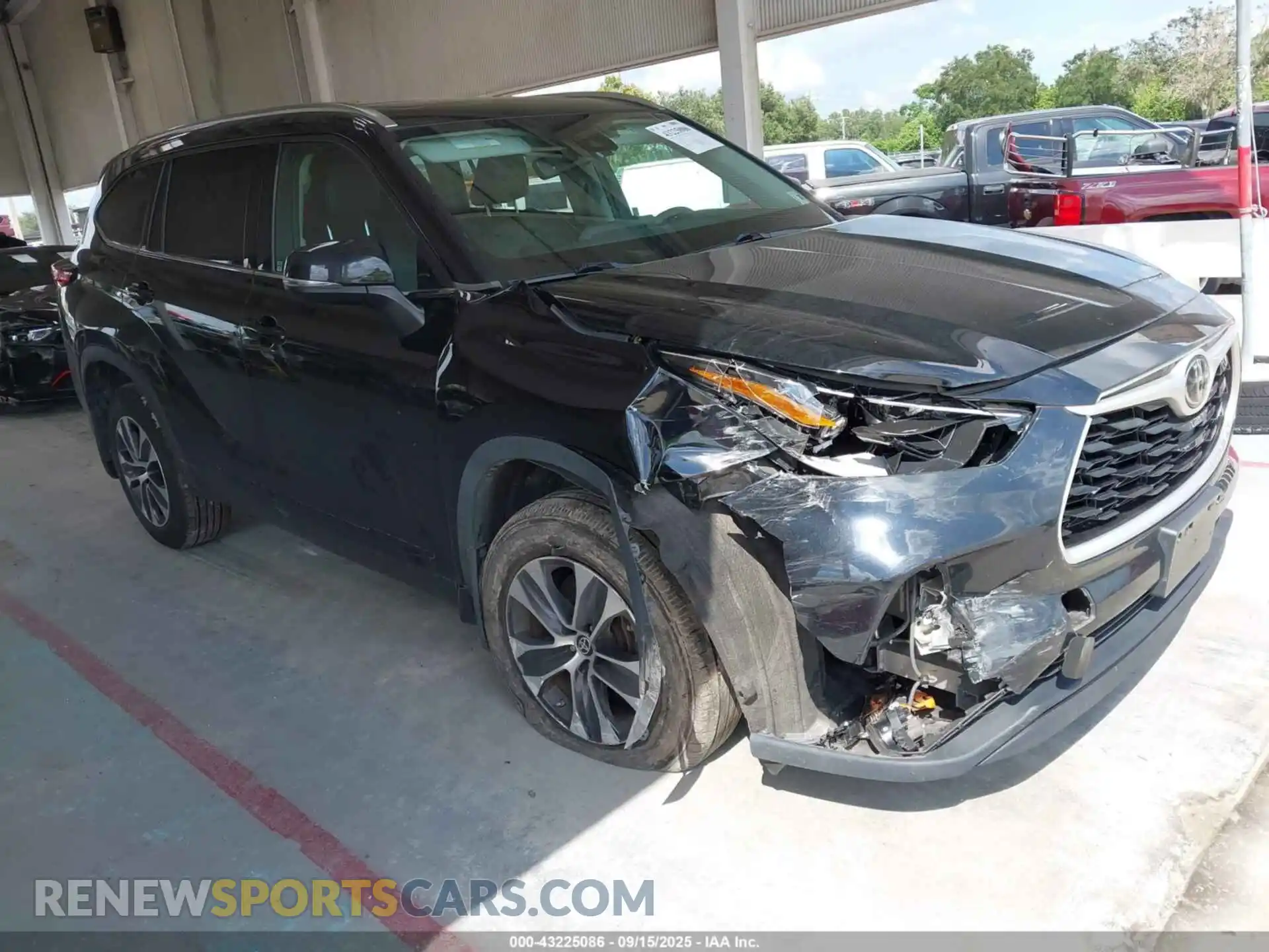 1 Photograph of a damaged car 5TDGZRBH0MS077675 TOYOTA HIGHLANDER 2021