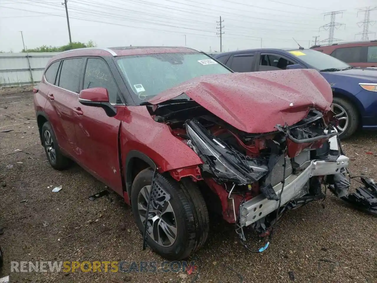 1 Фотография поврежденного автомобиля 5TDGZRBH0MS110013 TOYOTA HIGHLANDER 2021