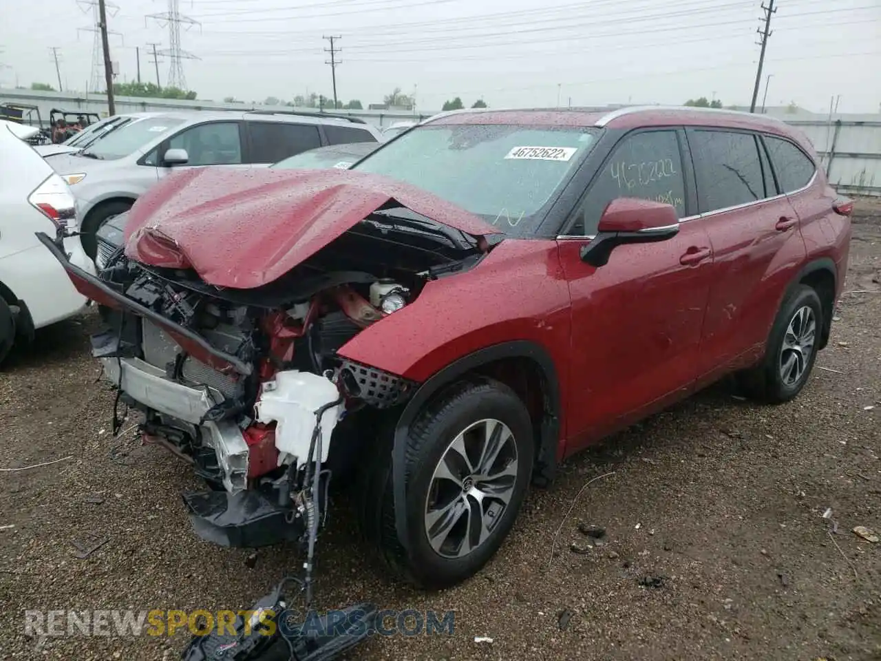2 Фотография поврежденного автомобиля 5TDGZRBH0MS110013 TOYOTA HIGHLANDER 2021