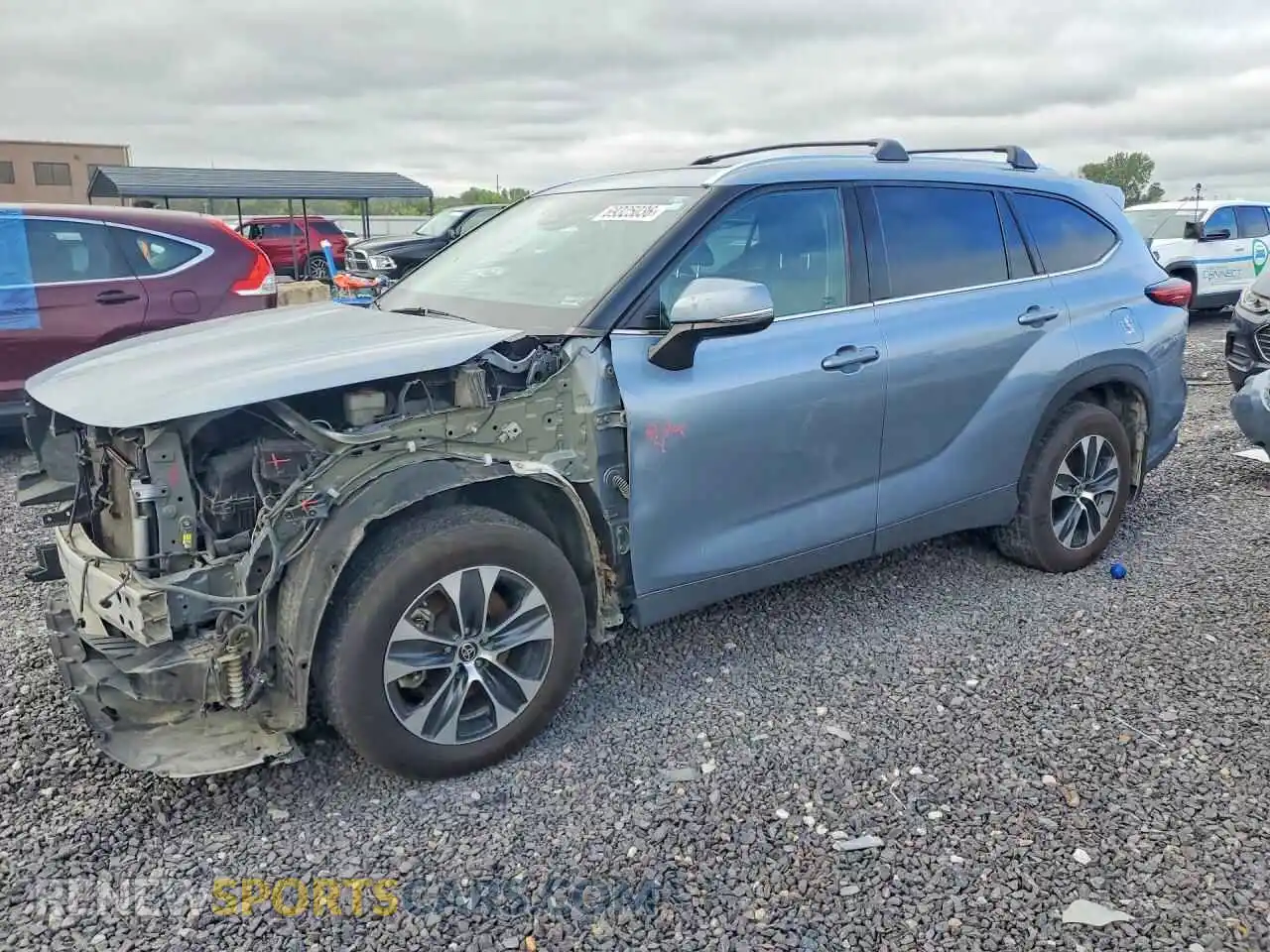 1 Photograph of a damaged car 5TDGZRBH0MS117009 TOYOTA HIGHLANDER 2021