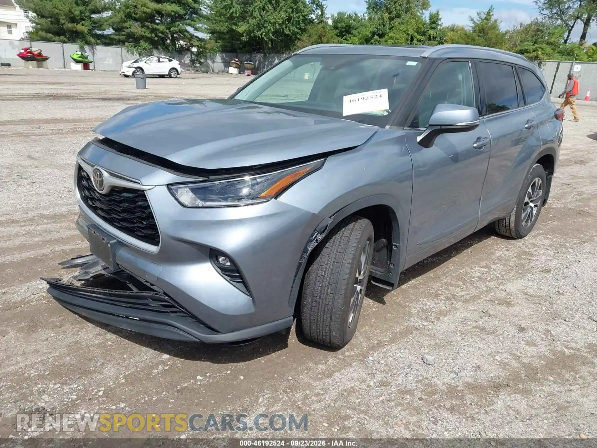 2 fotografías del automóvil dañado 5TDGZRBH0MS123327 TOYOTA HIGHLANDER 2021
